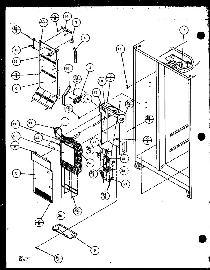 Diagram for 36548 (BOM: P1121704W L)