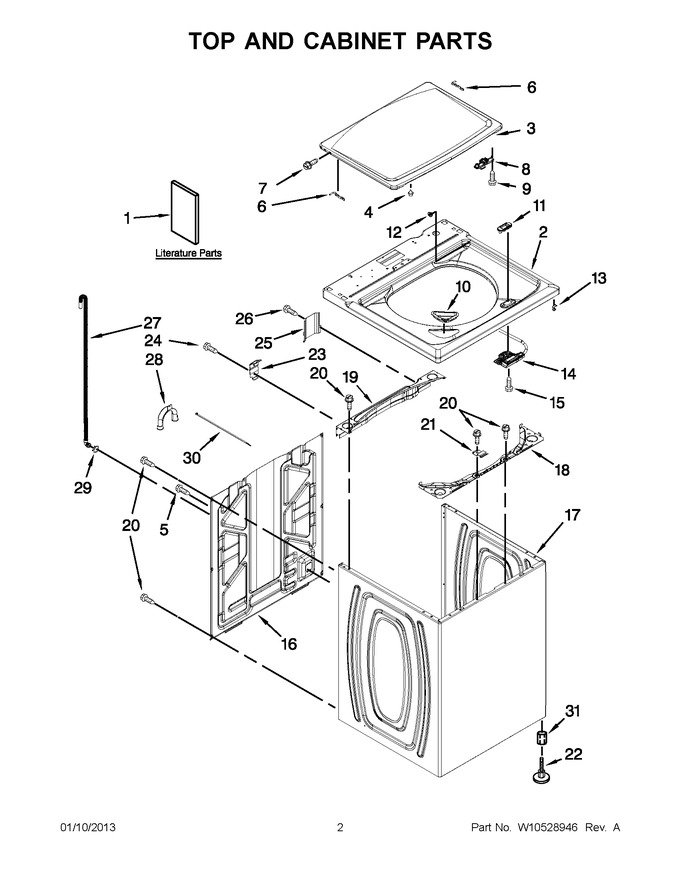 Diagram for MVWC200XW3