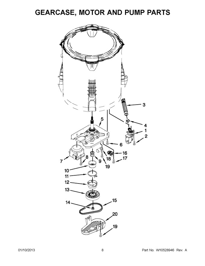 Diagram for MVWC200XW3