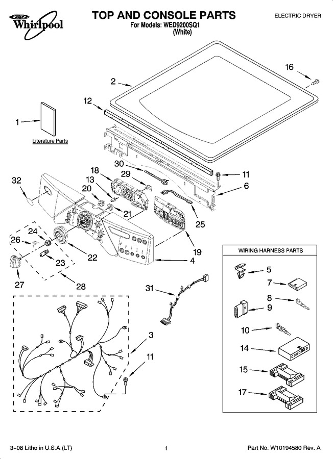 Diagram for WED9200SQ1