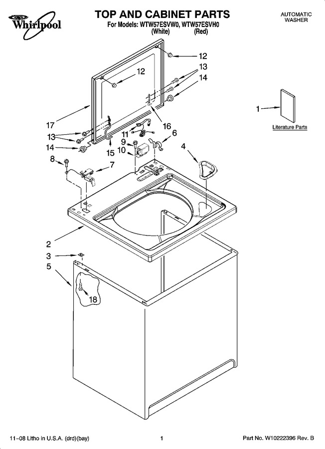 Diagram for WTW57ESVH0