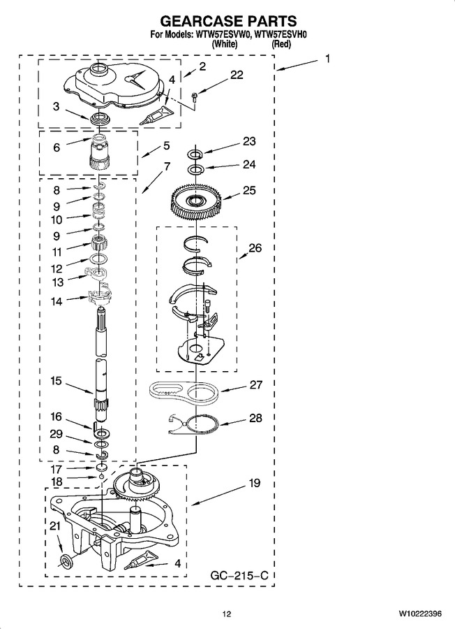 Diagram for WTW57ESVH0