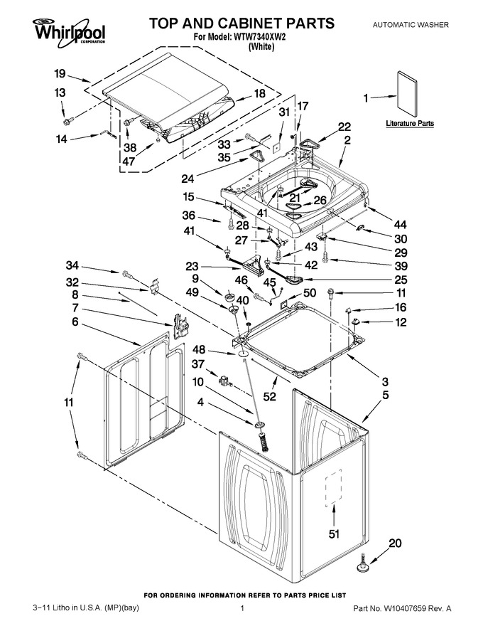 Diagram for WTW7340XW2