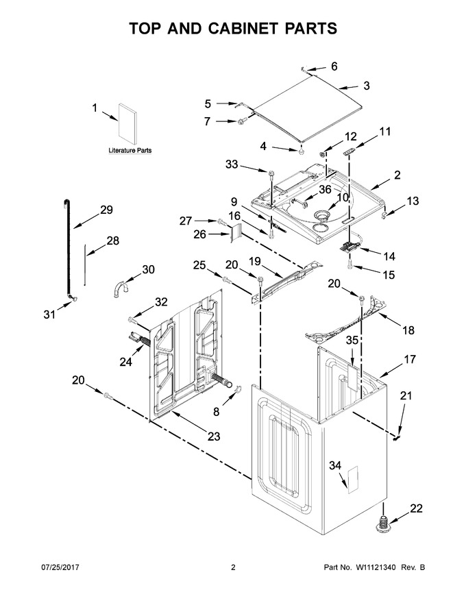 Diagram for WTW7500GW0