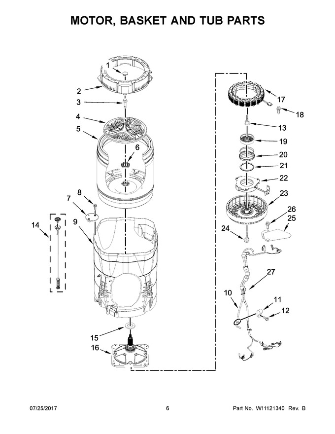 Diagram for WTW7500GW0