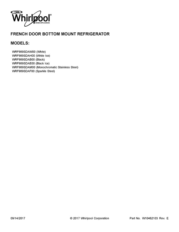 Diagram for WRF989SDAB00