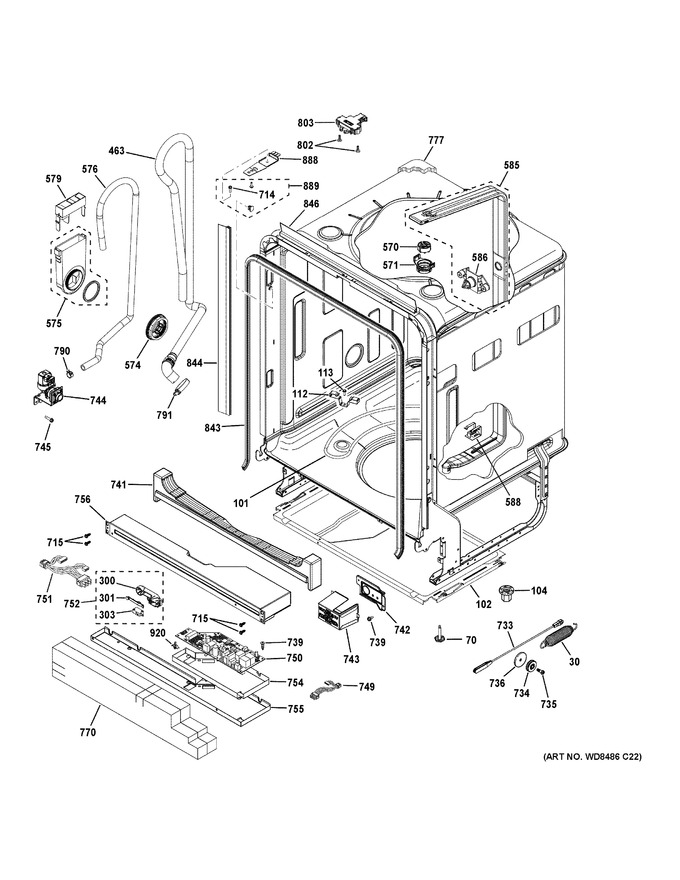 Diagram for GDT655SSJ0SS